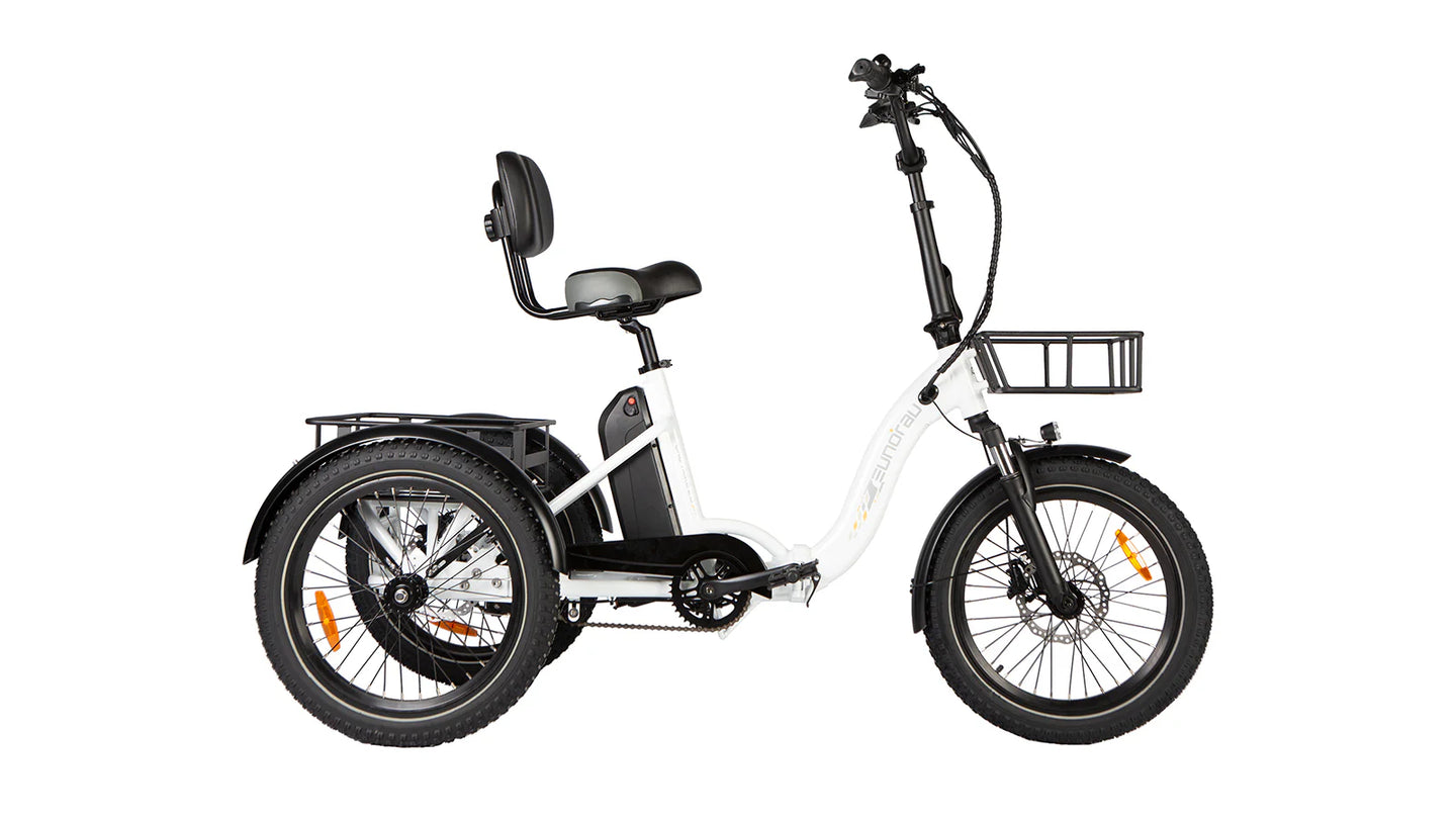 EUNORAU One-Trike 2.0 48V 500W Electric Trike Folding 440lbs 50mi