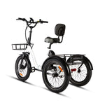 EUNORAU One-Trike 2.0 48V 500W Electric Trike Folding 440lbs 50mi