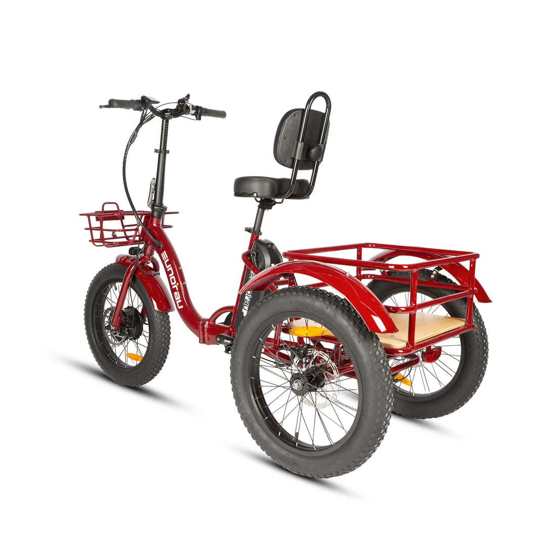 EUNORAU New-Trike 2.0 folding electric tricycle rear basket