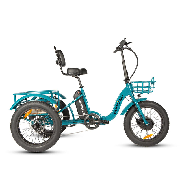 EUNORAU New-Trike 2.0 folding electric tricycle rear basket