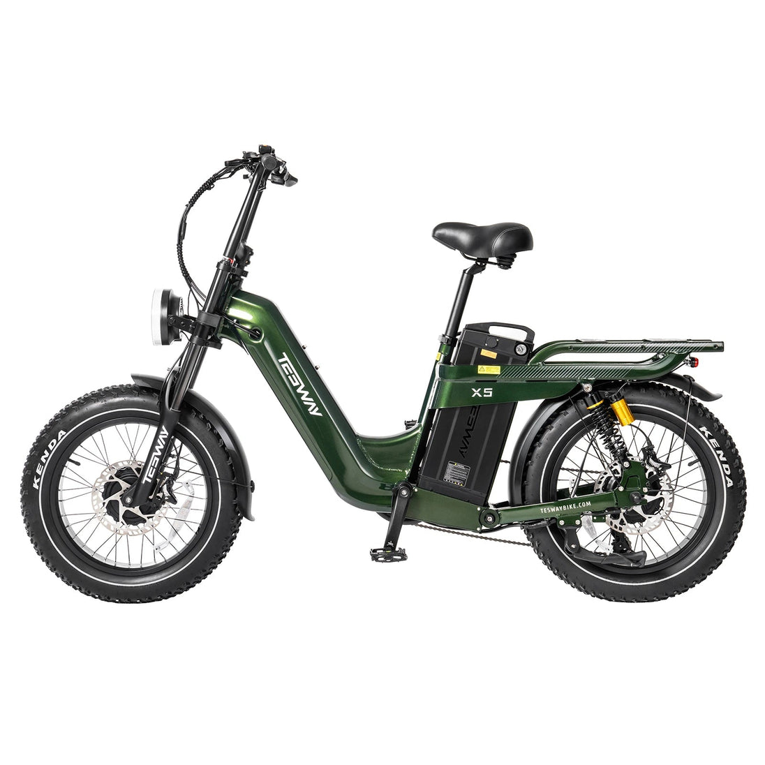 TESWAY X5 AWD Step-Thru E-Bike – 3600W Dual Motor 200 N·m