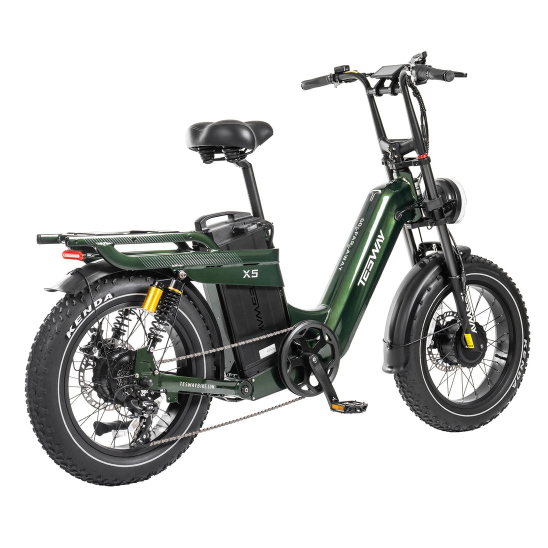 TESWAY X5 AWD Step-Thru E-Bike – 3600W Dual Motor 200 N·m