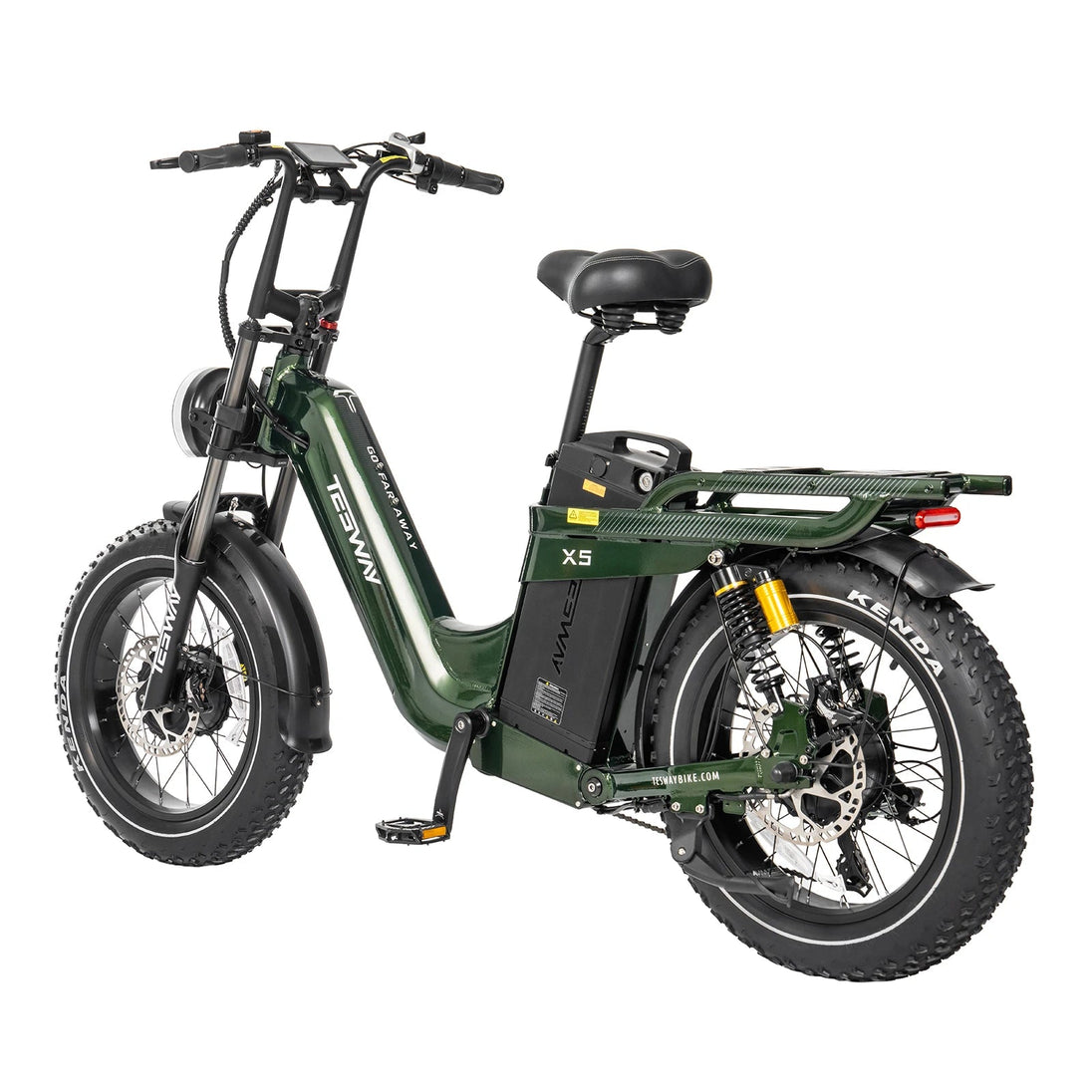 TESWAY X5 AWD Step-Thru E-Bike – 3600W Dual Motor 200 N·m