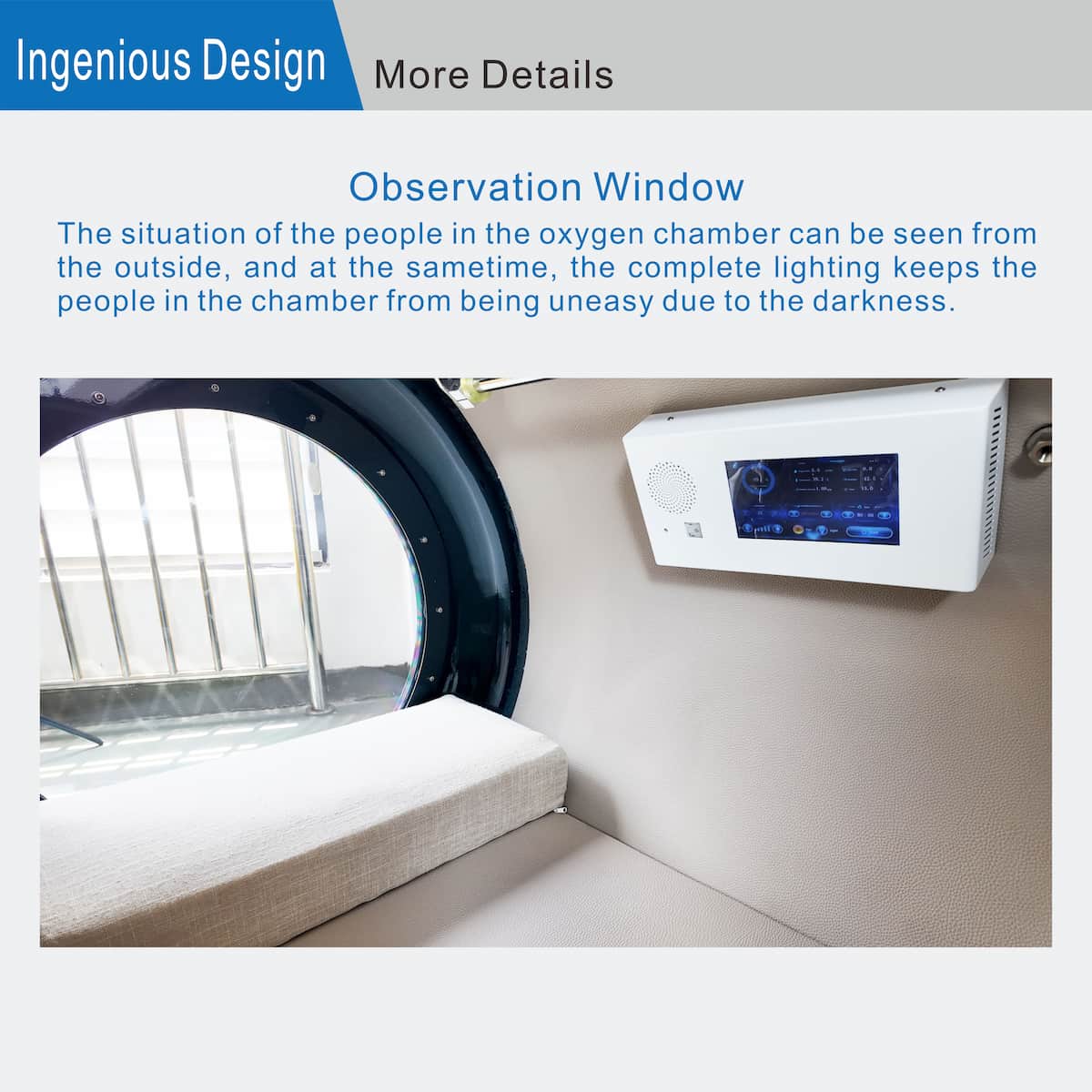 TecnoLay Ultra P 2.0 ATA Hard Shell Lying Hyperbaric Chamber BIBS