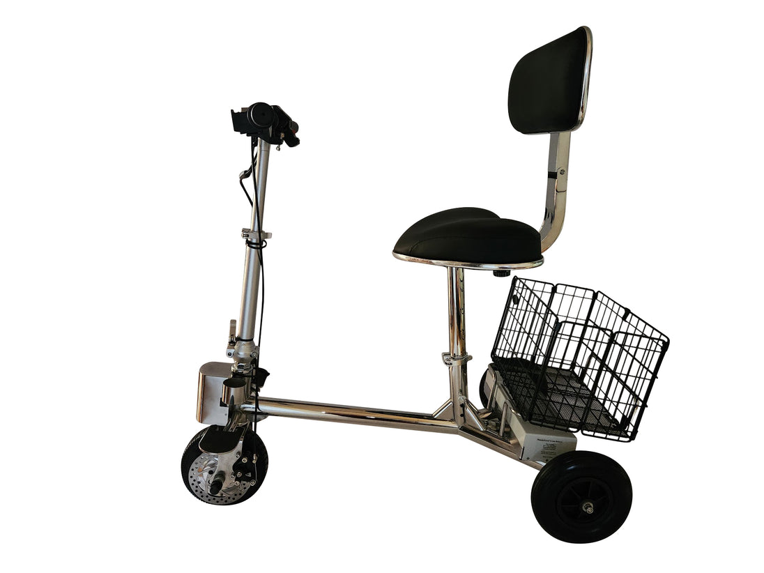 SmartScoot lightweight foldable 3-wheel mobility scooter