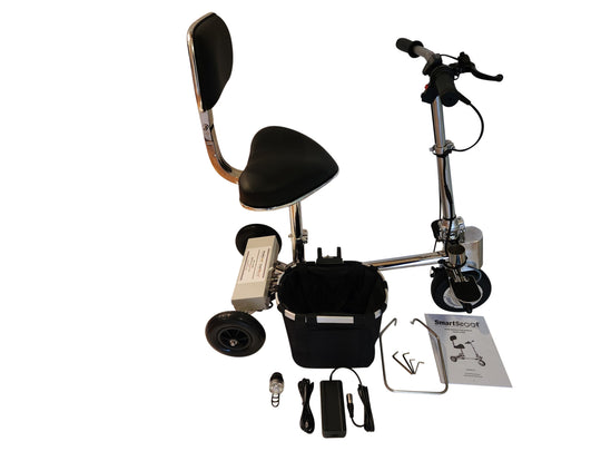 SmartScoot lightweight foldable 3-wheel mobility scooter