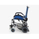 Side view blue electric wheelchair