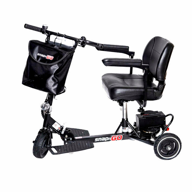 Black SnapnGo electric mobility scooter