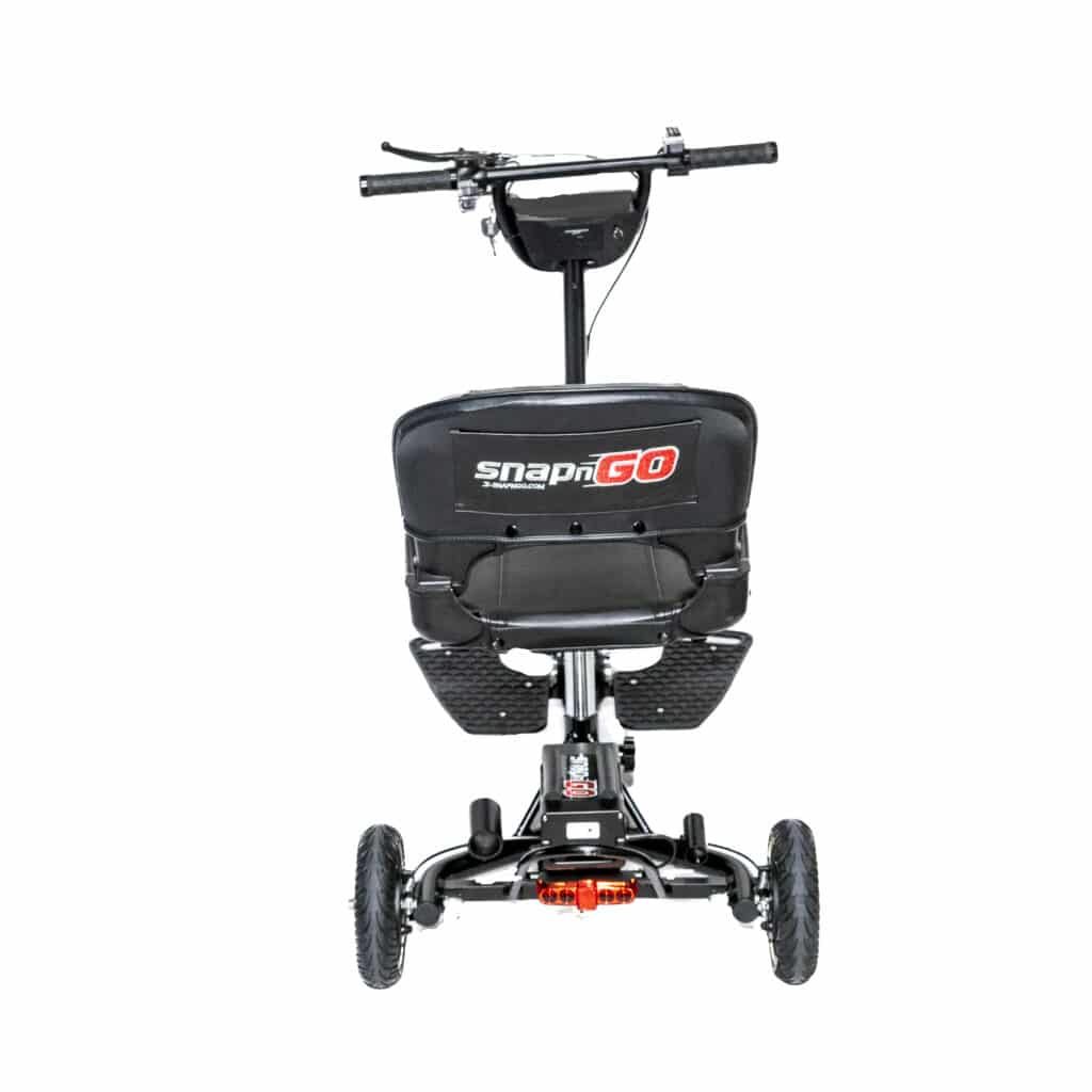 Rear view SnapnGo mobility scooter