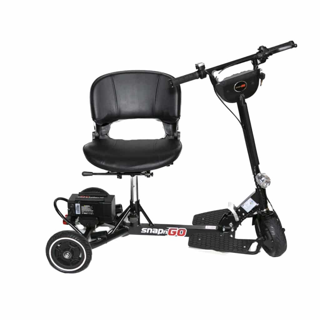 Three-wheel SnapnGo mobility scooter