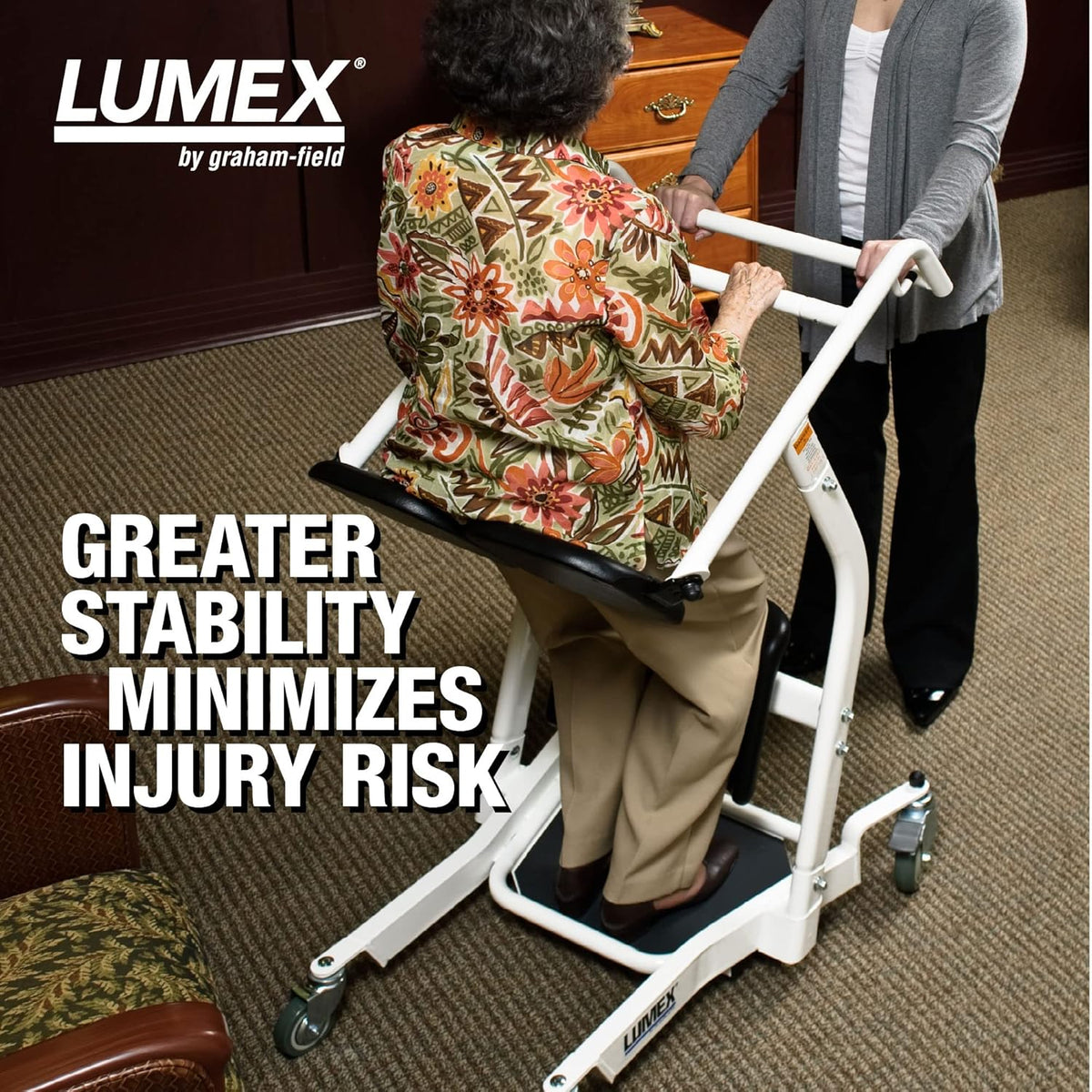 Lumex LF1600 Stand Assist, Sit to Stand Patient Lift for Elderly Seniors, Chair Transfer & Standing Support Aid