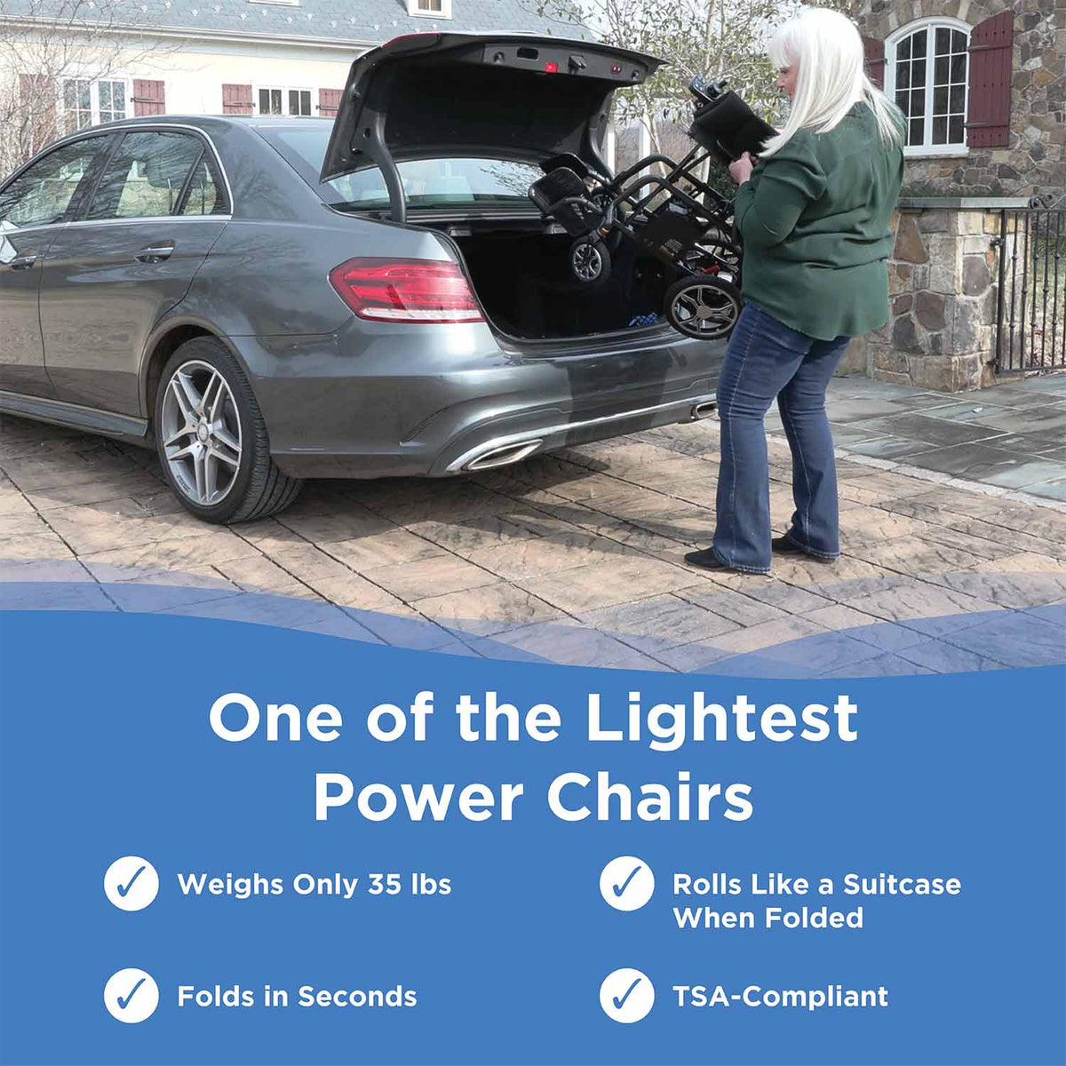 Journey Air lightweight folding power chair – image 8