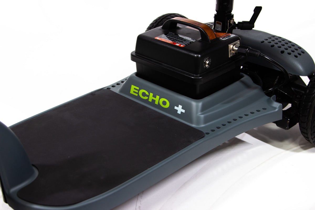 Echo + lightweight travel mobility scooter with front basket