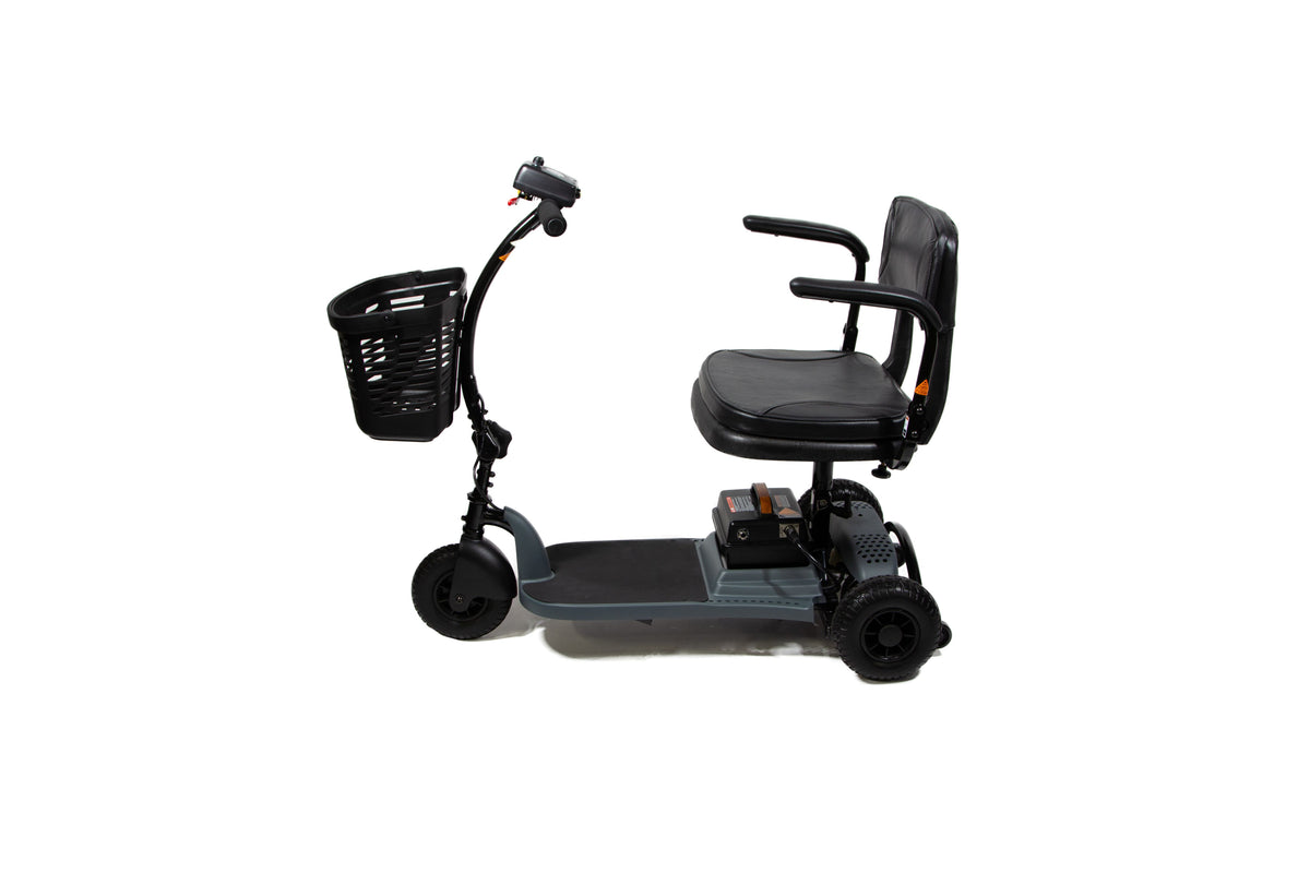 Echo + lightweight travel mobility scooter with front basket