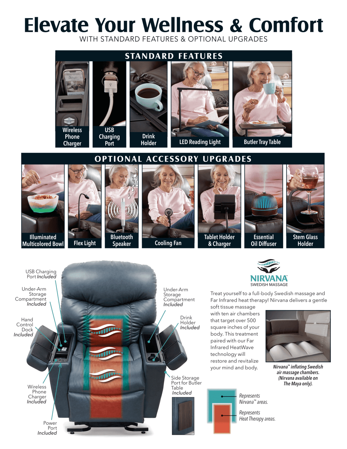 UltraComfort Maya Powered Lift Recliner Chair UC566