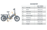 EUNORAU G30-Cargo 2.0 48V 500W Long-Tail Cargo eBike 440lbs 20"