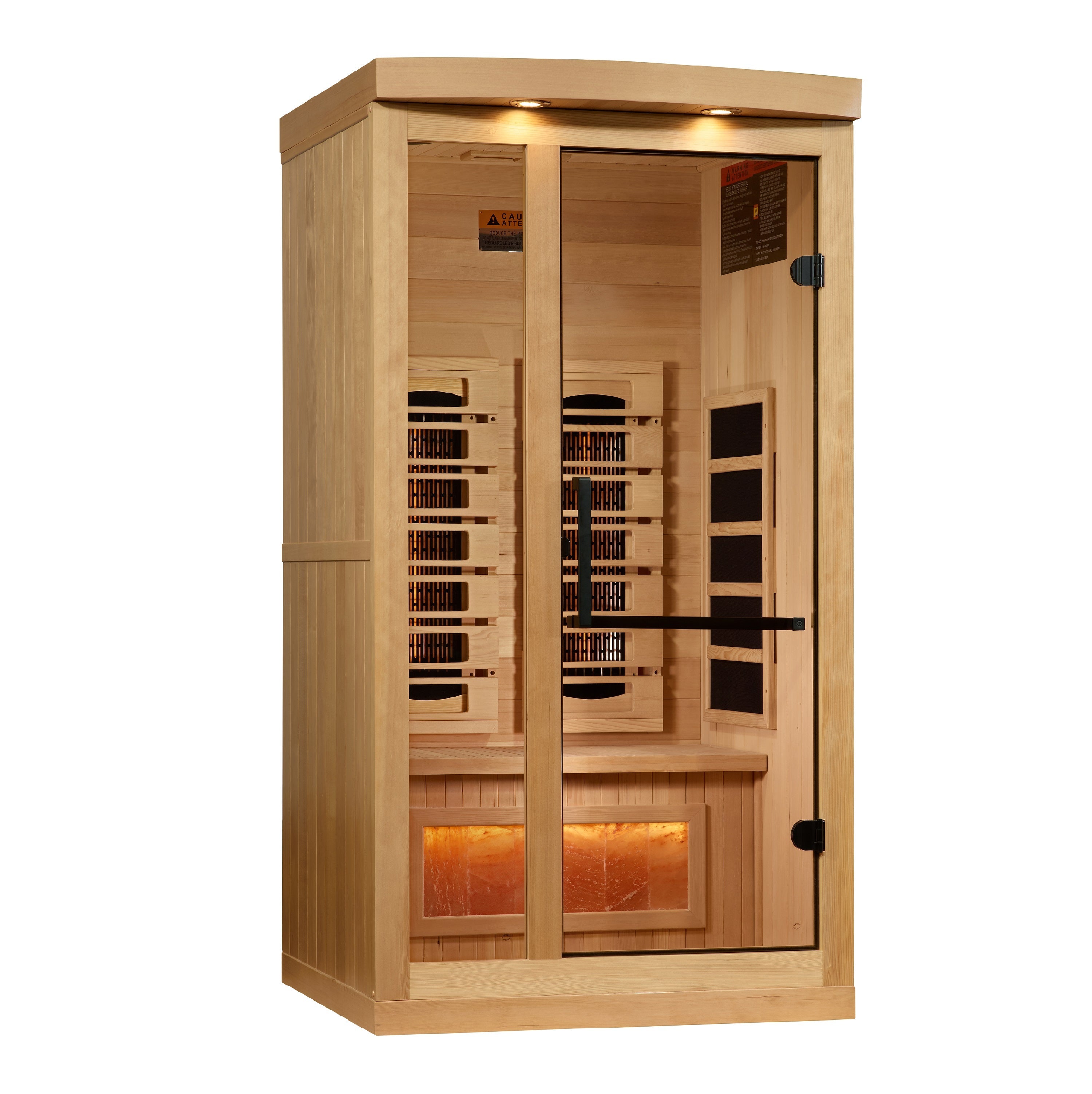 Golden Designs Full Spectrum Sauna with Himalayan Salt Bar GDI801003
