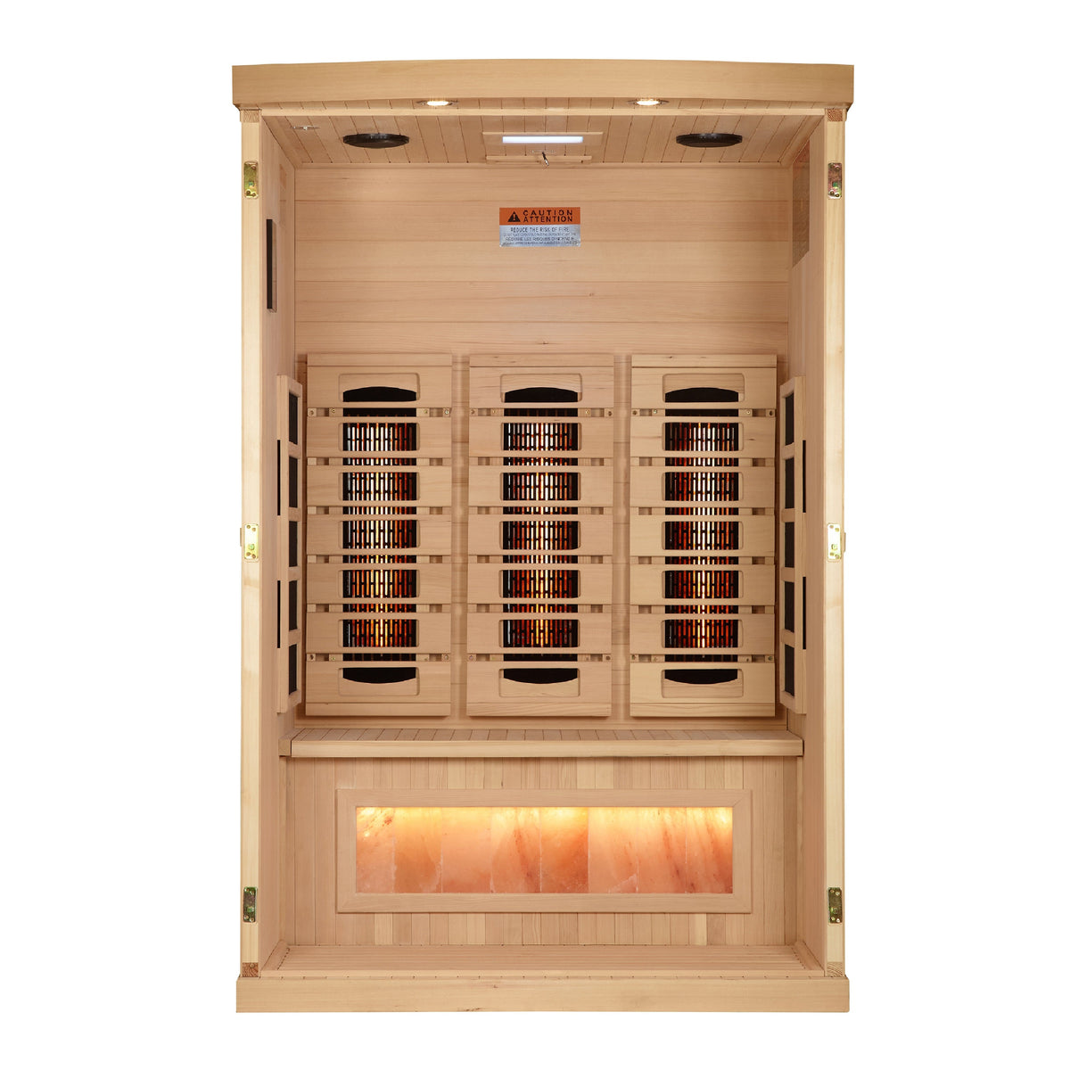 Golden Designs Full Spectrum Sauna with Himalayan Salt Bar GDI802003