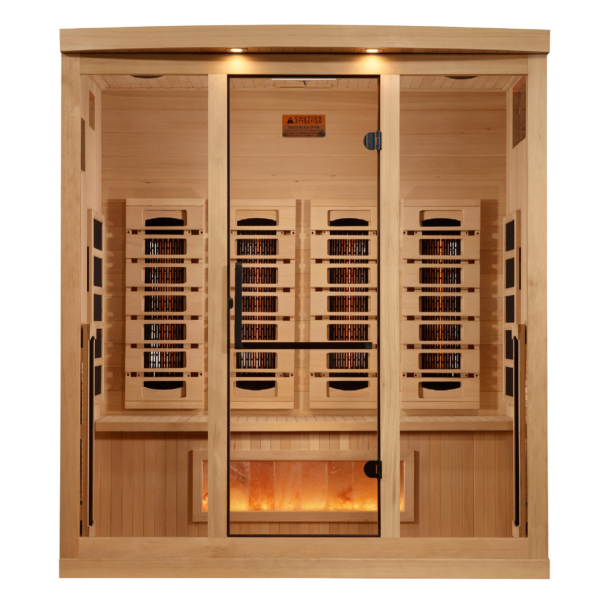 Golden Designs Full Spectrum Sauna with Himalayan Salt Bar GDI804003