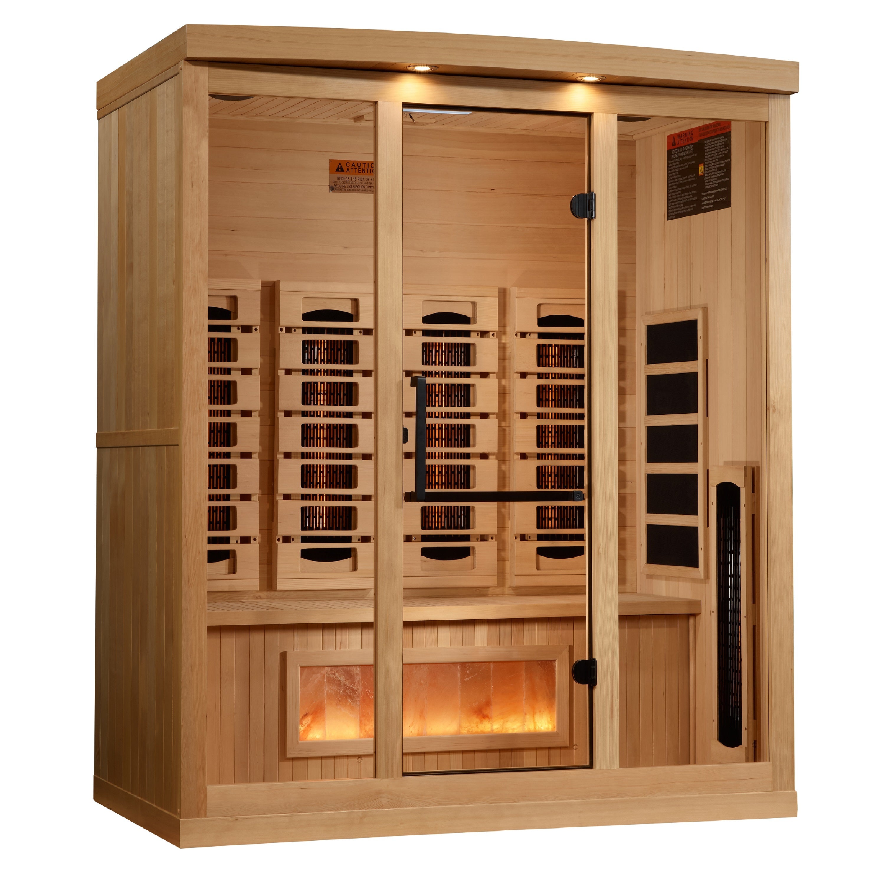 Golden Designs Full Spectrum Sauna with Himalayan Salt Bar GDI804003