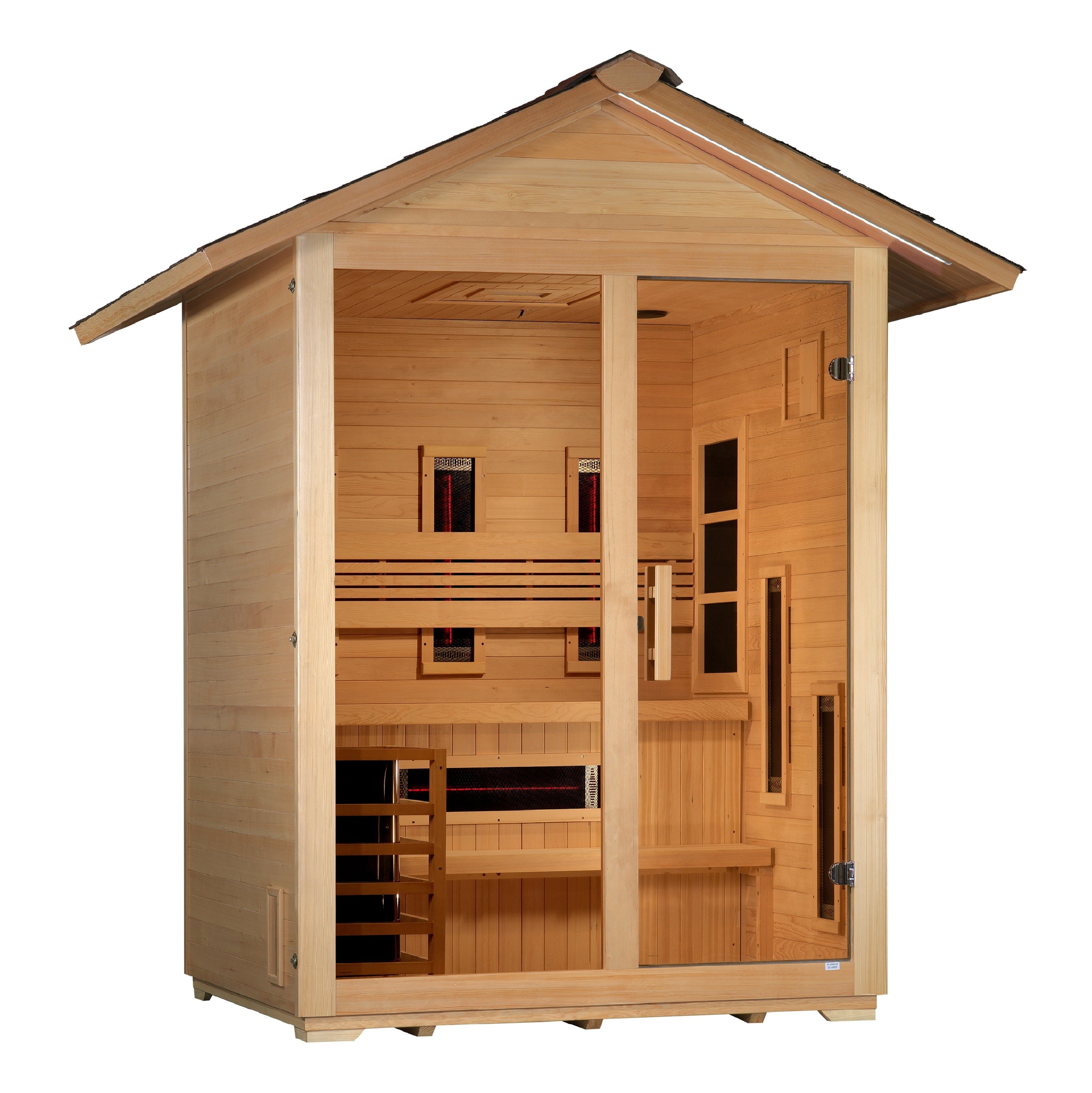 Golden Designs Outdoor Sauna with Hybrid Technology GDI812301