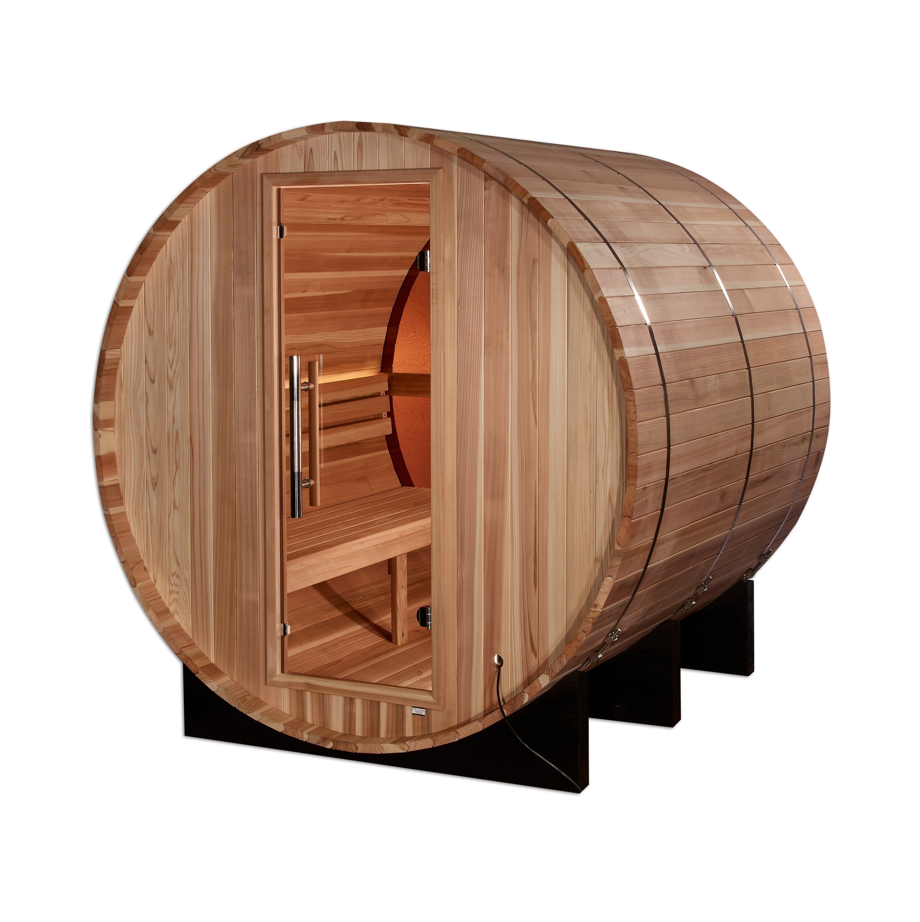 Golden Designs Barrel Sauna with Bronze Privacy View GDIB02401