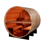 Golden Designs Barrel Sauna with Bronze Privacy View GDIB02401