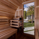 Golden Designs Barrel Sauna with Bronze Privacy View GDIB02401