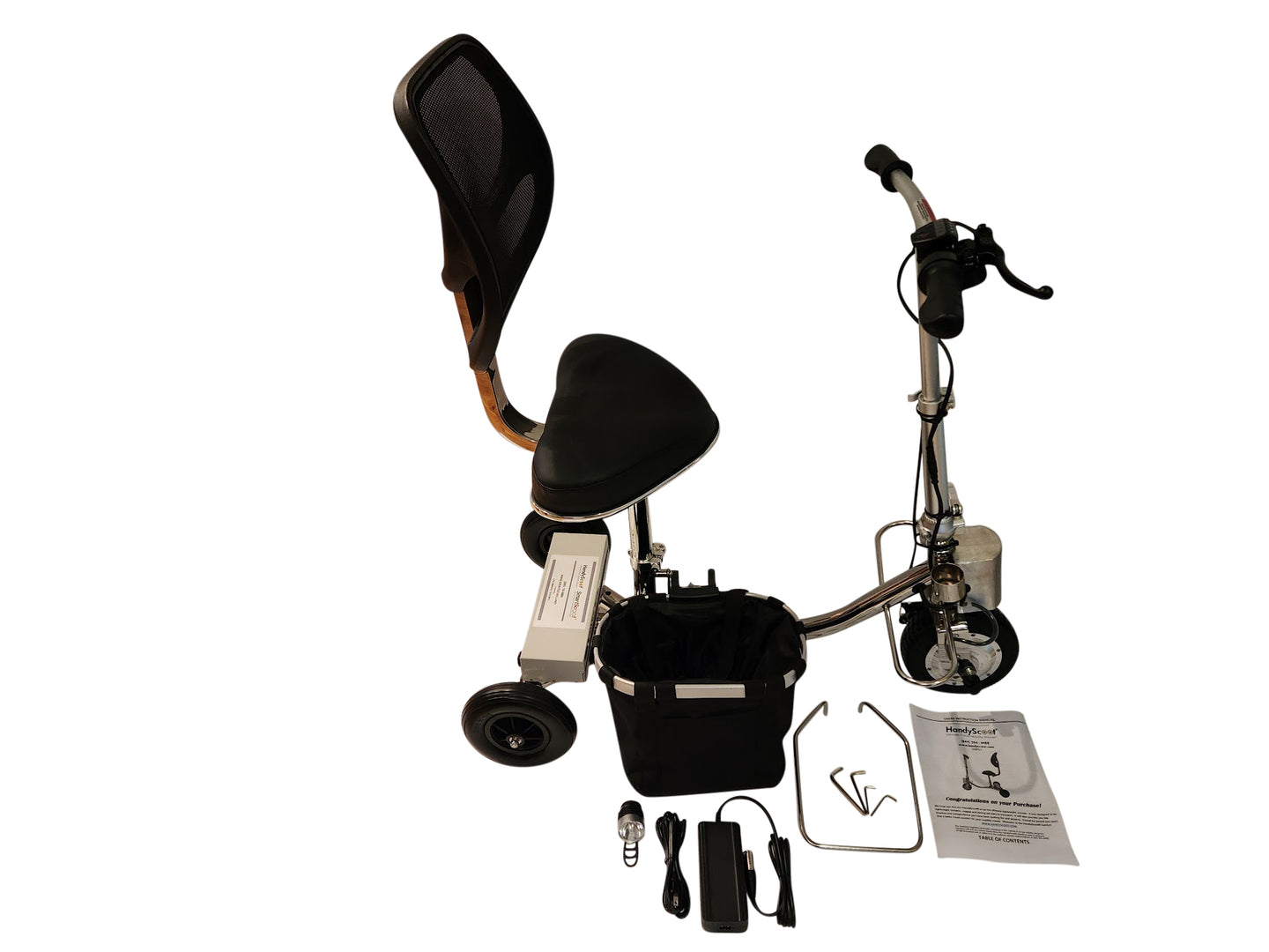 HandyScoot lightweight foldable 3-wheel mobility scooter