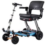 FreeRider Luggie Super Plus 4 folding mobility scooter in ocean blue
