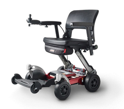 Luggie folding power wheelchair dual motor compact travel chair