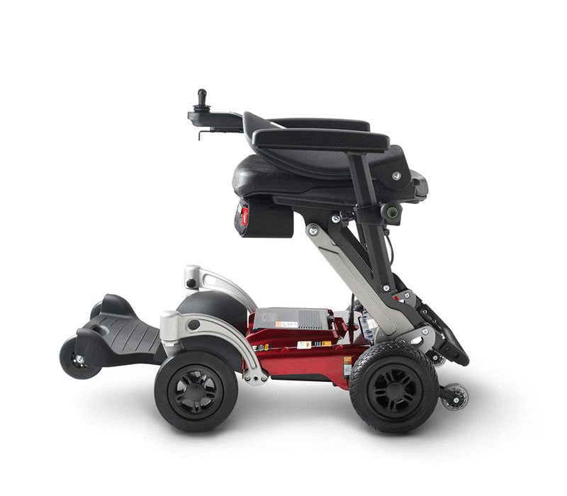 Luggie folding power wheelchair dual motor compact travel chair
