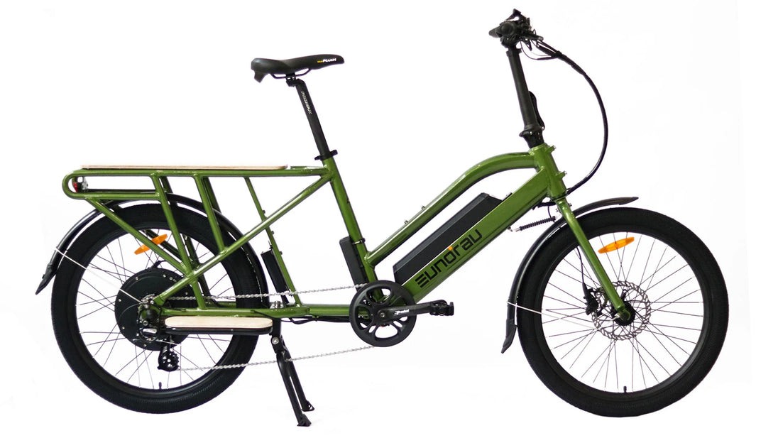 EUNORAU Max-Cargo 2.0 48V 750W Long-Tail Cargo eBike 440lbs 80mi