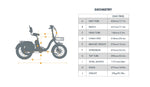 EUNORAU One-Trike 2.0 48V 500W Electric Trike Folding 440lbs 50mi