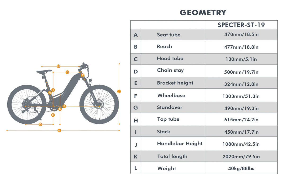 EUNORAU Specter-ST 2.0 48V 1000W BAFANG M620 Full Suspension eBike