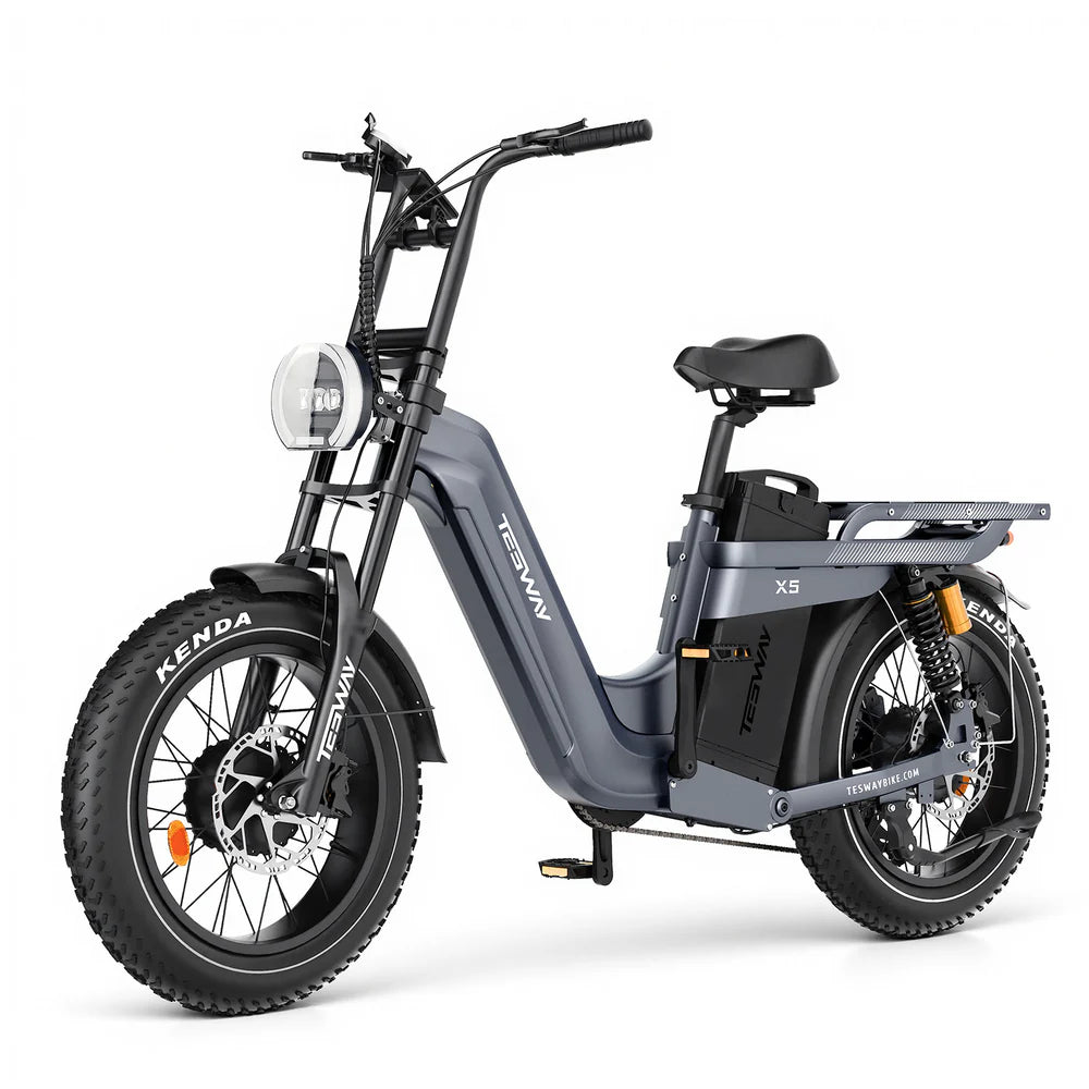 TESWAY X5 AWD Step-Thru E-Bike – 3600W Dual Motor 200 N·m