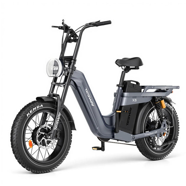 TESWAY X5 AWD Step-Thru E-Bike – 3600W Dual Motor 200 N·m