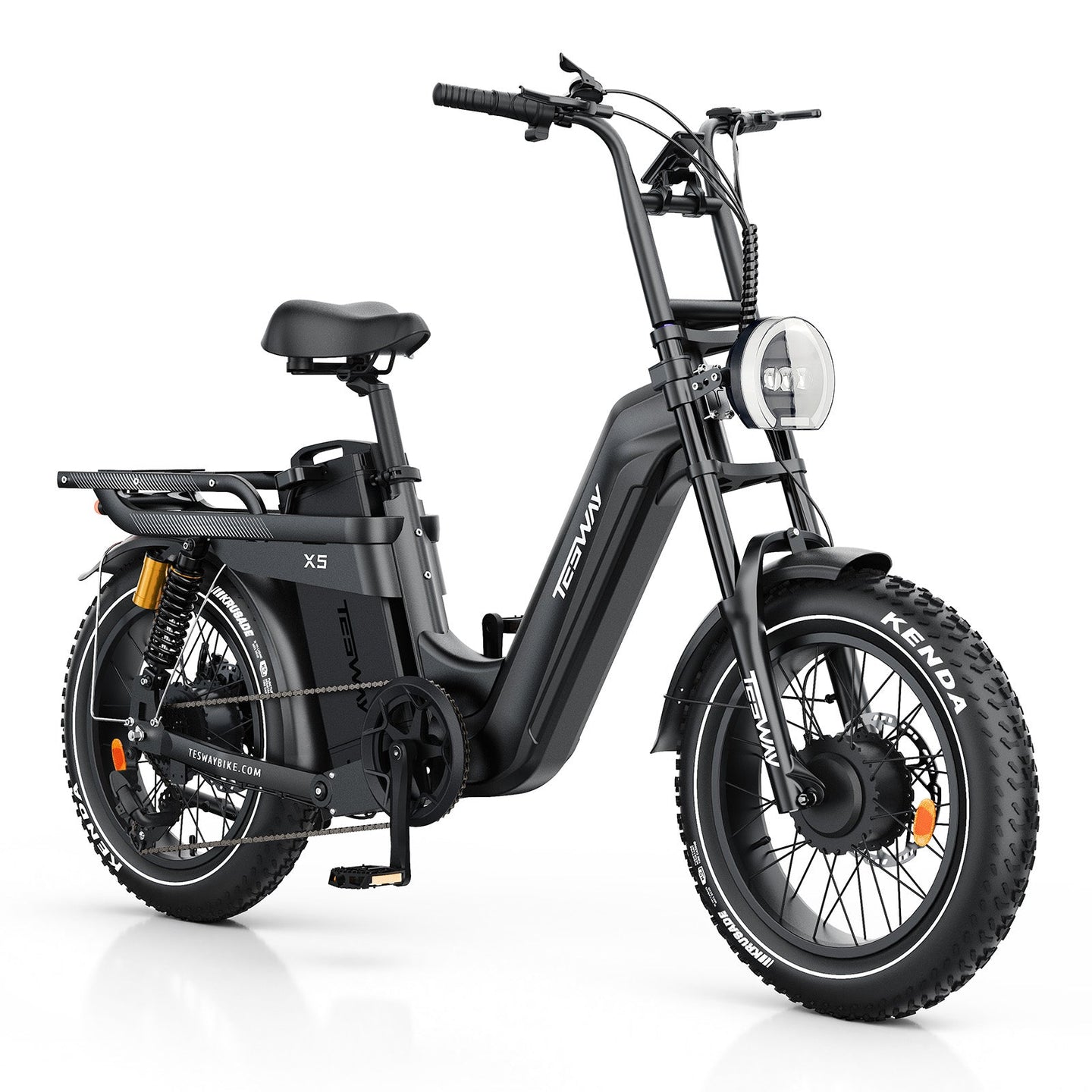 TESWAY X5 AWD Step-Thru E-Bike – 3600W Dual Motor 200 N·m