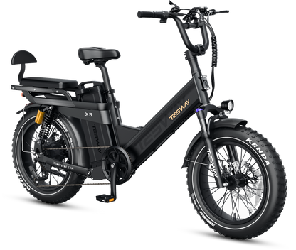 TESWAY X5 Pro Cargo E-Bike – 2000W 200-Mile Family Hauler