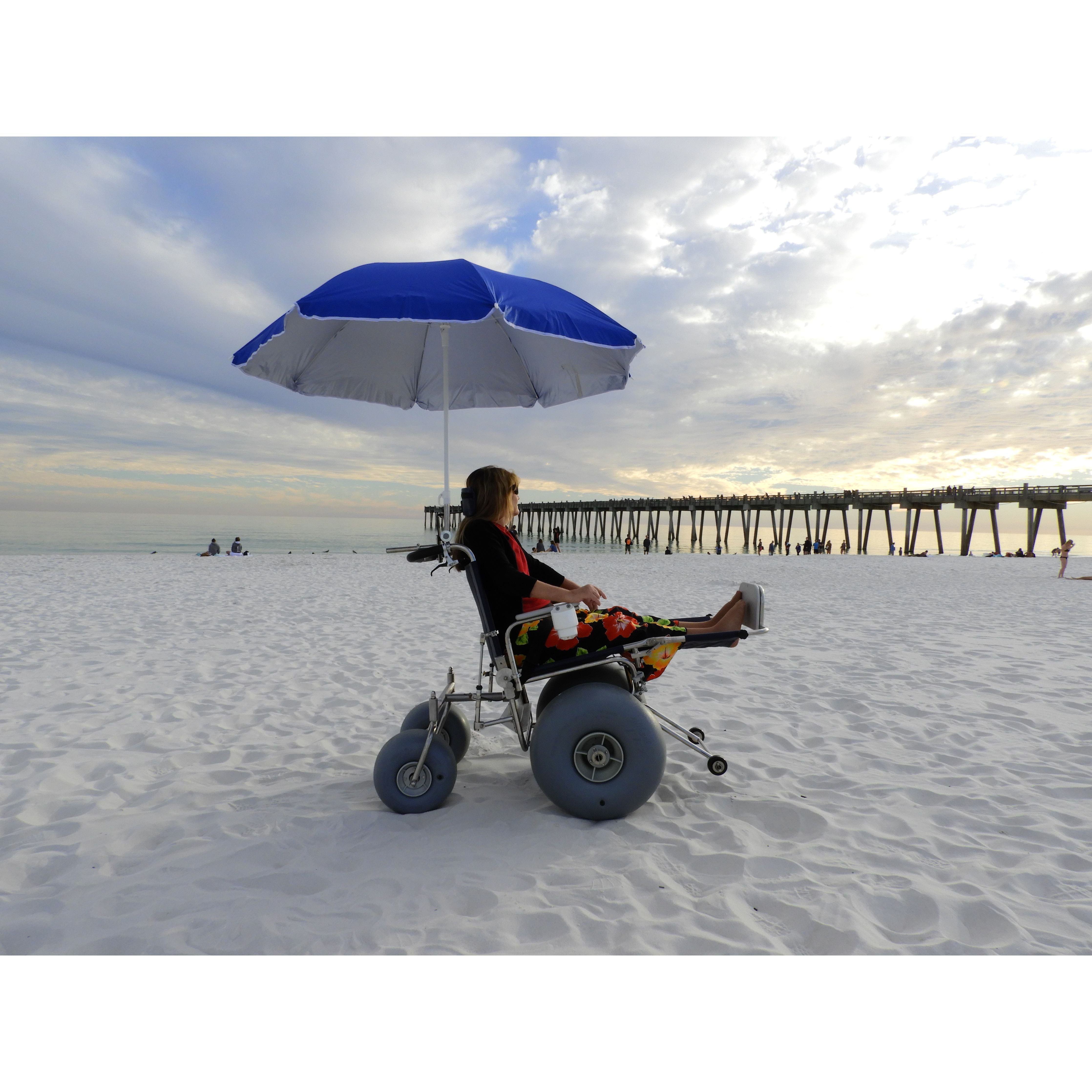 DB Elevating Leg-rest All-Terrain Beach Wheelchair