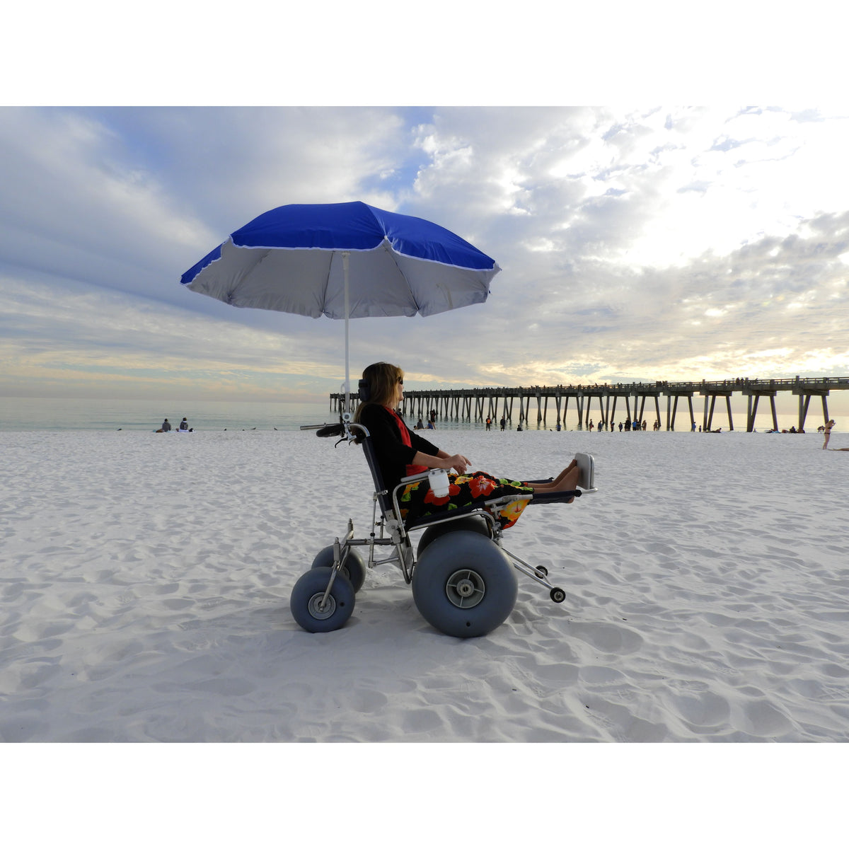 DB Elevating Leg-rest All-Terrain Beach Wheelchair