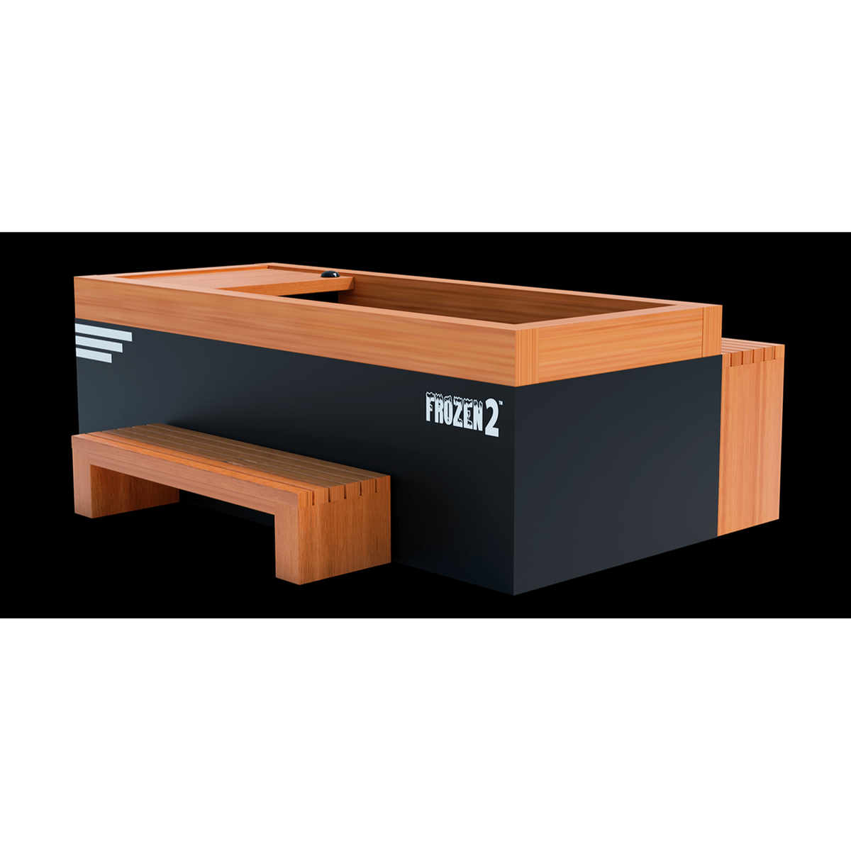 Medical Saunas Frozen 2 Cold Plunge with Bar Counter and Step