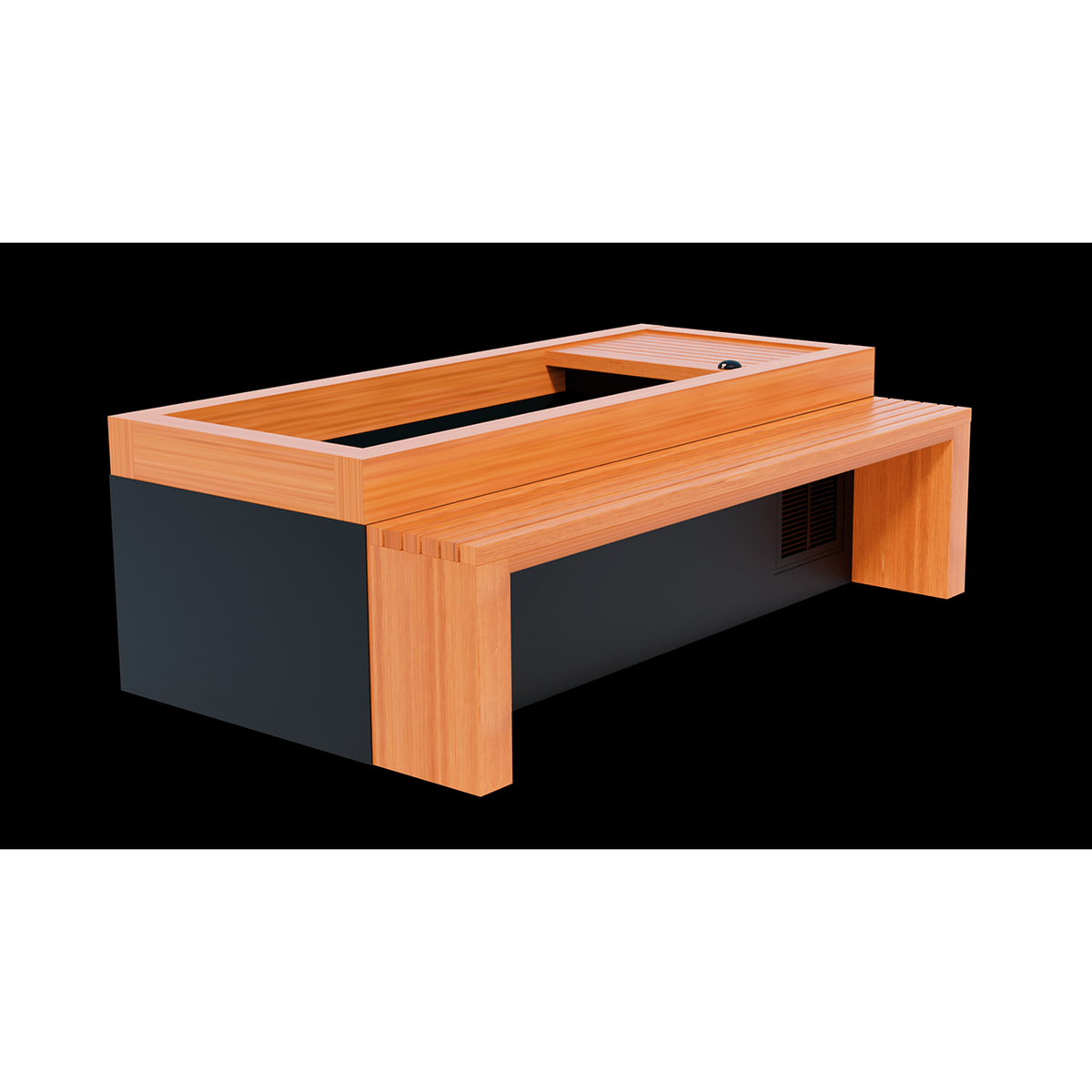 Medical Saunas Frozen 5 Extra Large Cold Plunge with Bar Counter and Step