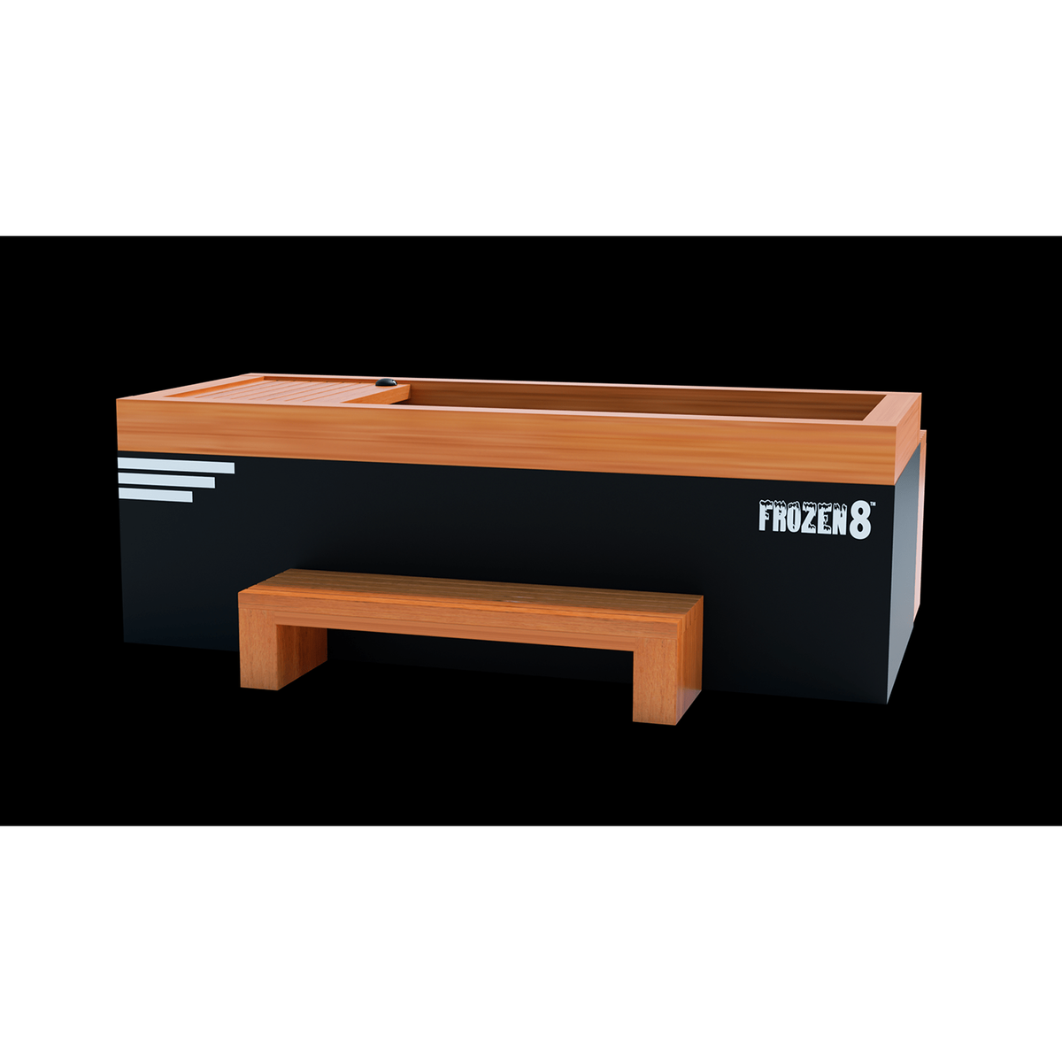 Medical Saunas Frozen 8 Extra Large Cold Plunge with Bar Counter and Step