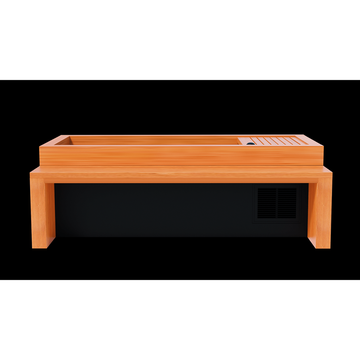 Medical Saunas Frozen 2 Cold Plunge with Bar Counter and Step