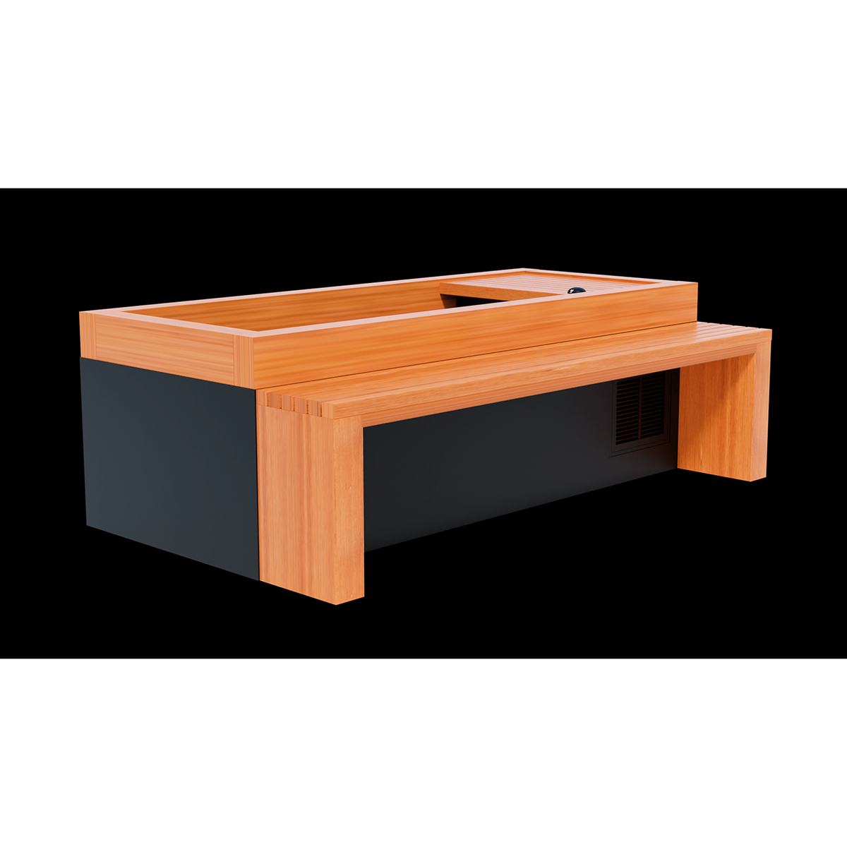 Medical Saunas Frozen 8 Extra Large Cold Plunge with Bar Counter and Step