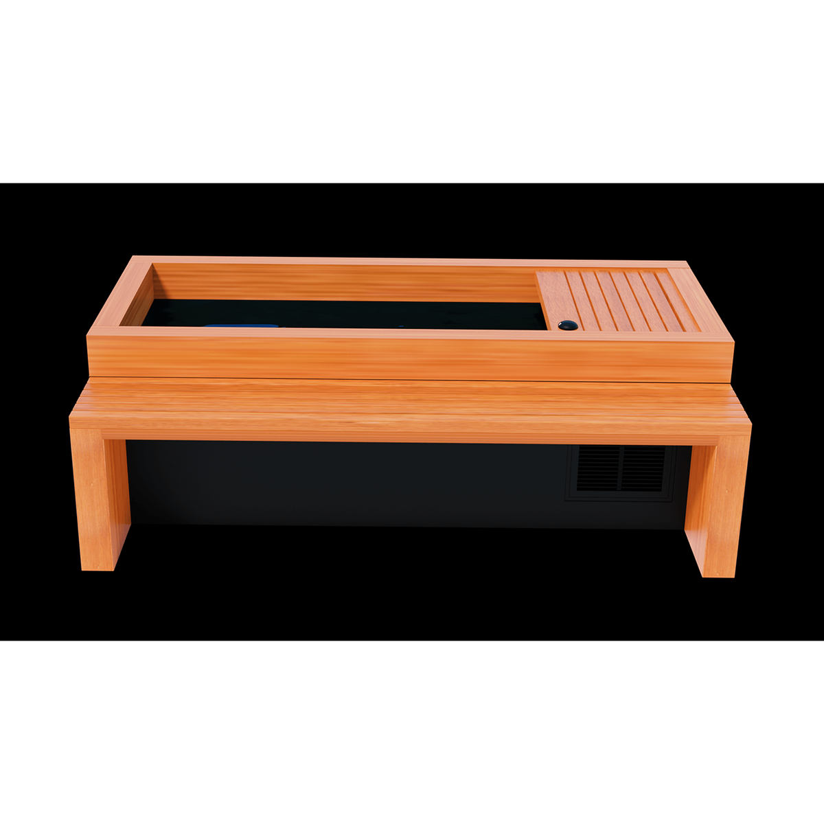 Medical Saunas Frozen 2 Cold Plunge with Bar Counter and Step