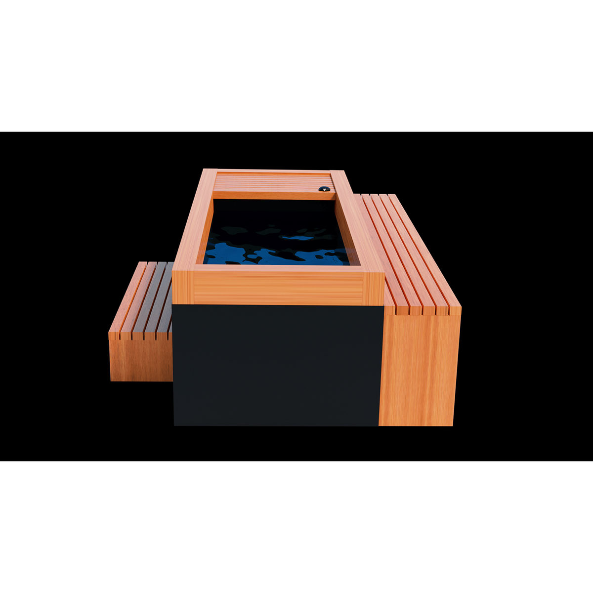 Medical Saunas Frozen 5 Extra Large Cold Plunge with Bar Counter and Step