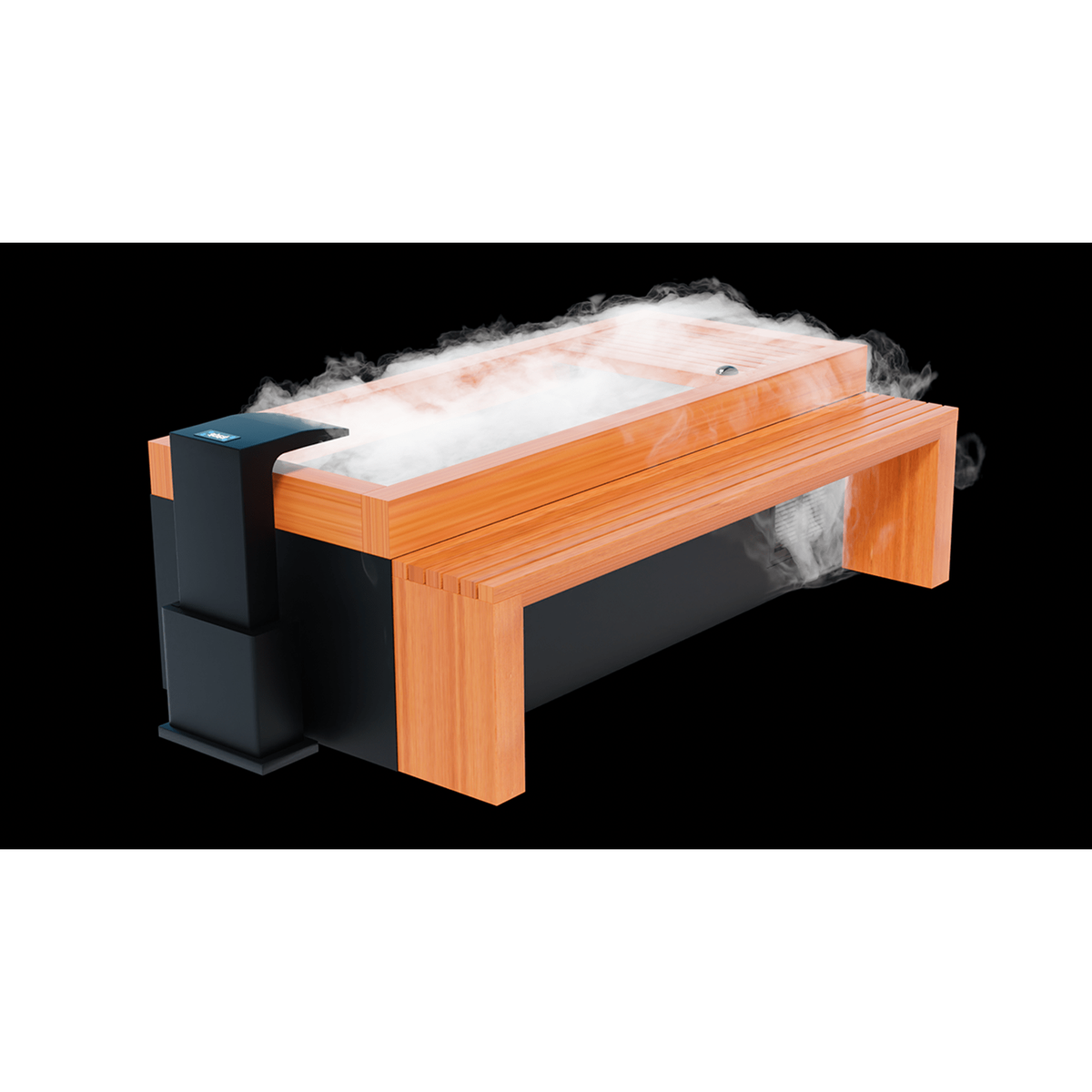 Medical Saunas Frozen 6 Extra Large Cold Plunge with Bar Counter, Steps, Steam Generator