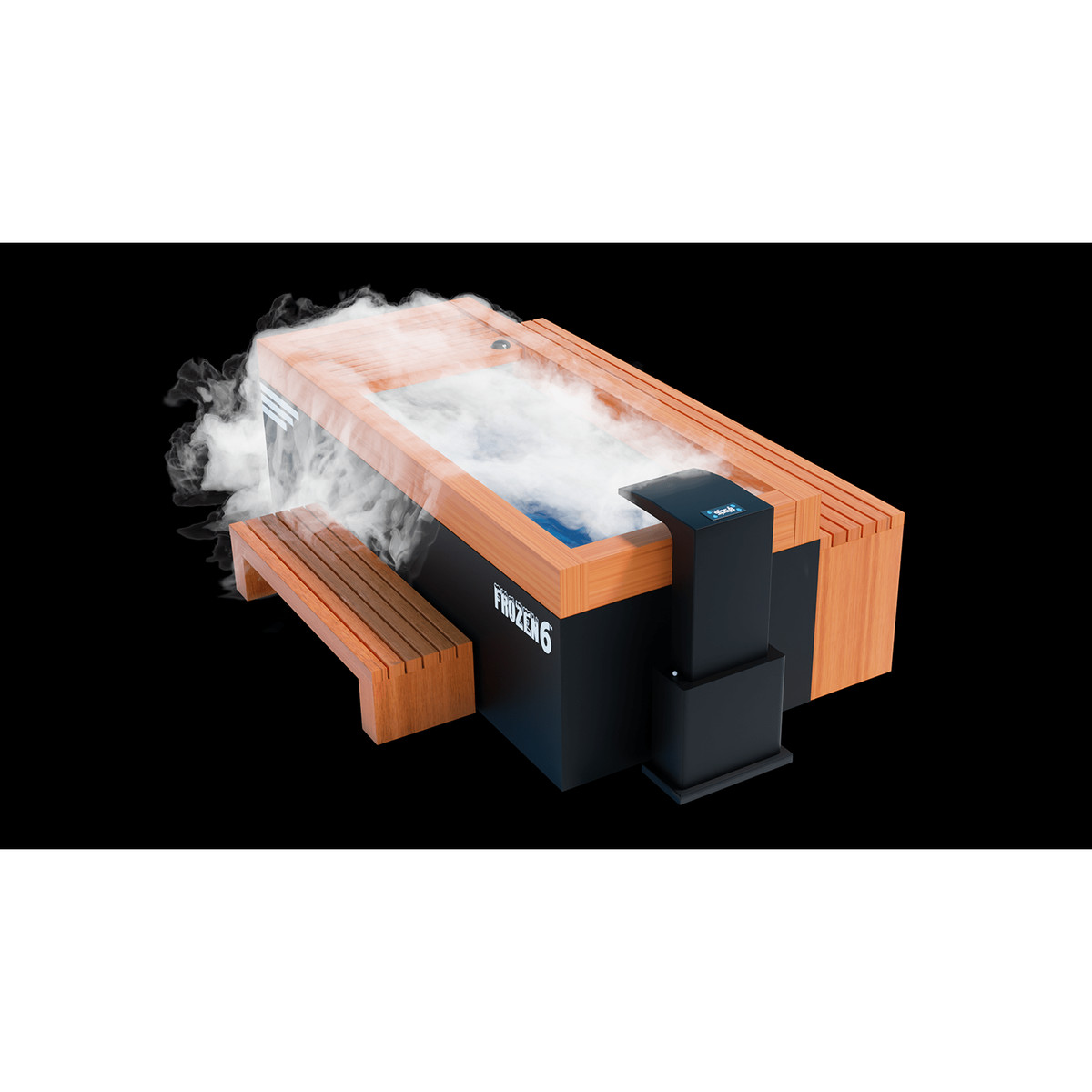 Medical Saunas Frozen 6 Extra Large Cold Plunge with Bar Counter, Steps, Steam Generator